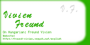 vivien freund business card